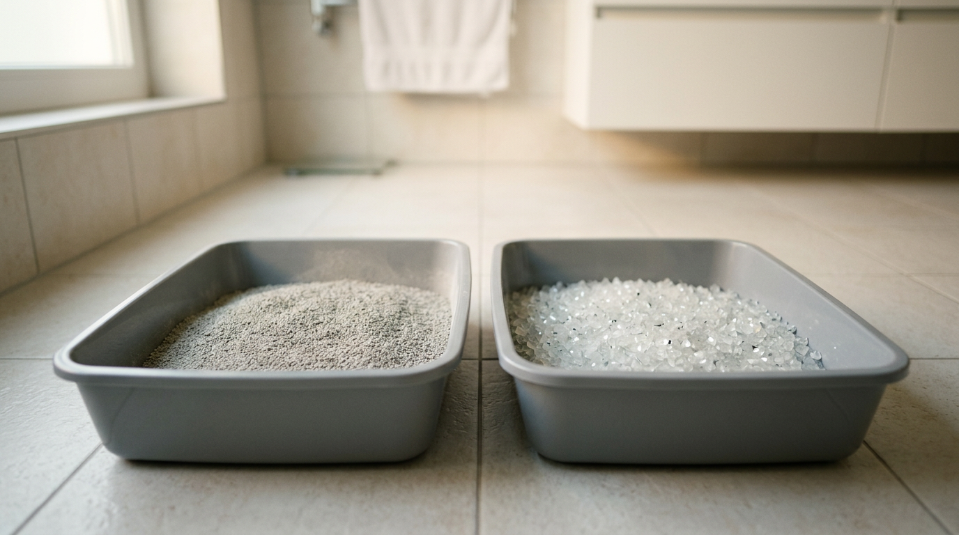 Clay vs Crystal Cat Litter