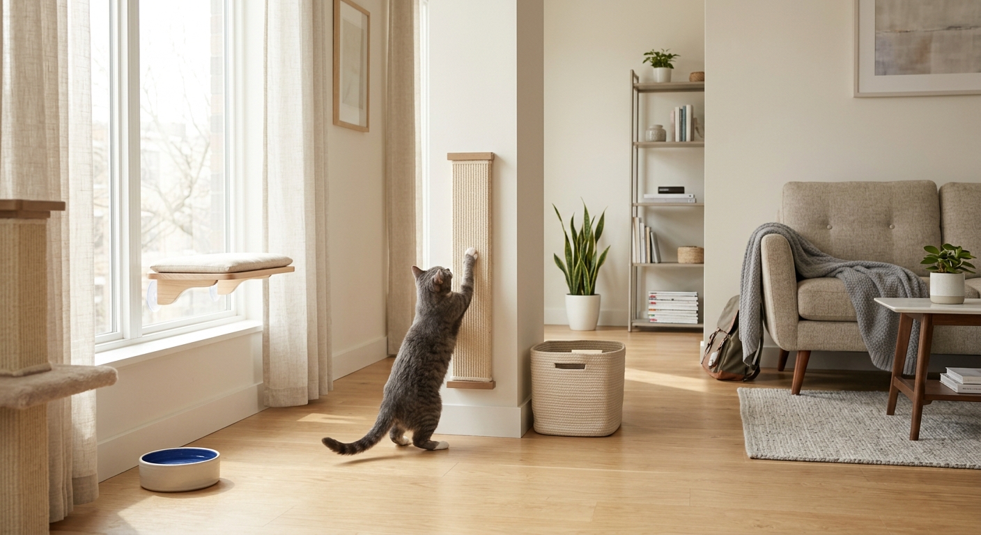 Indoor Cat Setup Ideas for Small Apartments