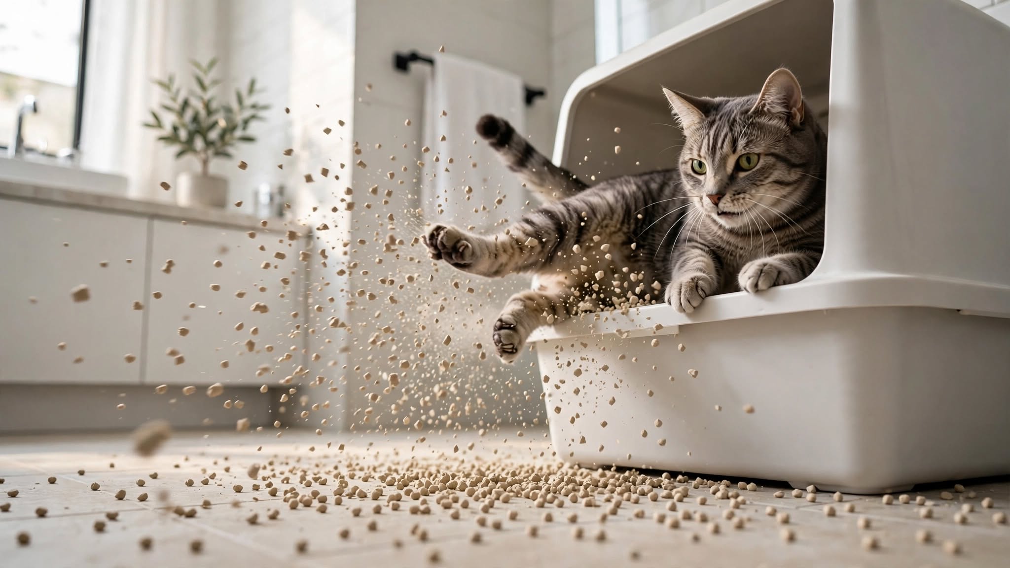 Why Does My Cat Kick Litter Everywhere?