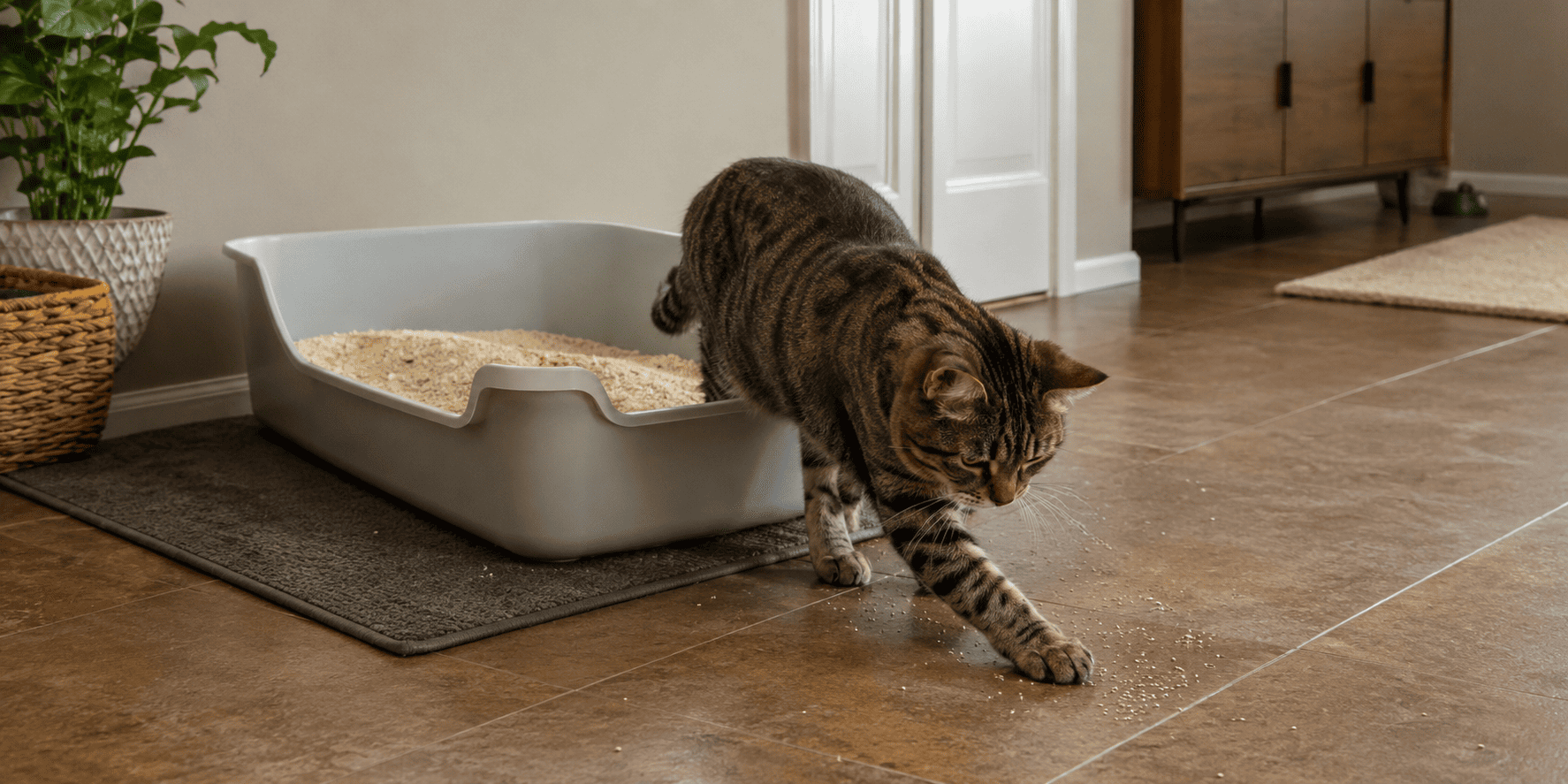 Why Does My Cat Scratch the Floor Around the Litter Box?